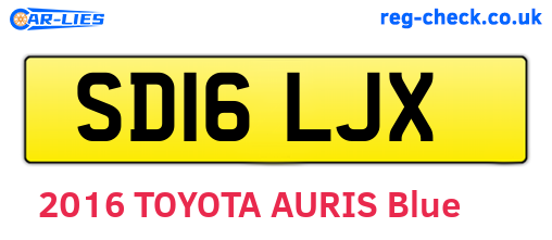SD16LJX are the vehicle registration plates.