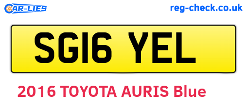 SG16YEL are the vehicle registration plates.