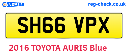 SH66VPX are the vehicle registration plates.