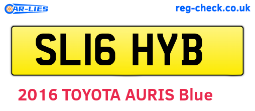 SL16HYB are the vehicle registration plates.