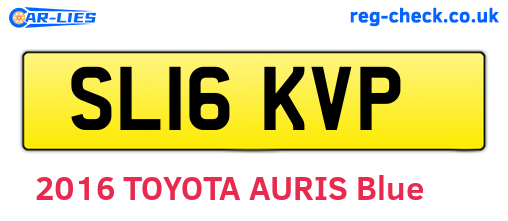 SL16KVP are the vehicle registration plates.
