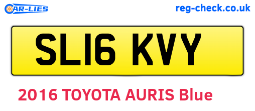 SL16KVY are the vehicle registration plates.