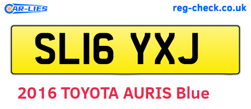 SL16YXJ are the vehicle registration plates.