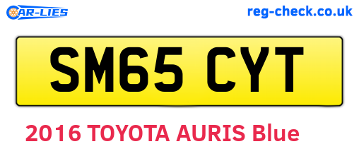 SM65CYT are the vehicle registration plates.