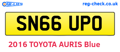 SN66UPO are the vehicle registration plates.