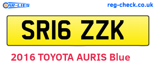 SR16ZZK are the vehicle registration plates.