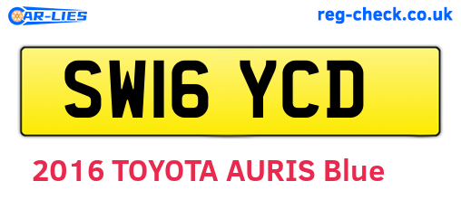 SW16YCD are the vehicle registration plates.