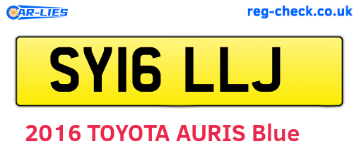 SY16LLJ are the vehicle registration plates.