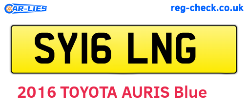 SY16LNG are the vehicle registration plates.