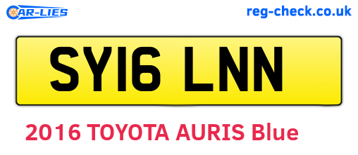 SY16LNN are the vehicle registration plates.