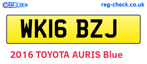 WK16BZJ are the vehicle registration plates.