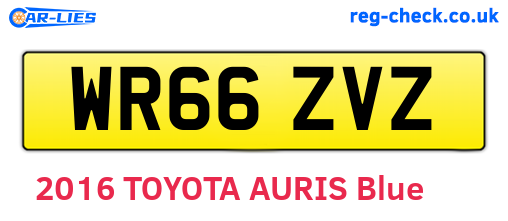 WR66ZVZ are the vehicle registration plates.