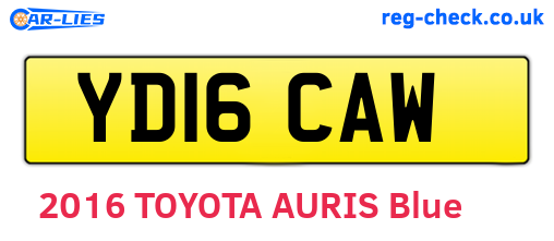 YD16CAW are the vehicle registration plates.