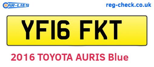 YF16FKT are the vehicle registration plates.