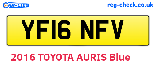 YF16NFV are the vehicle registration plates.