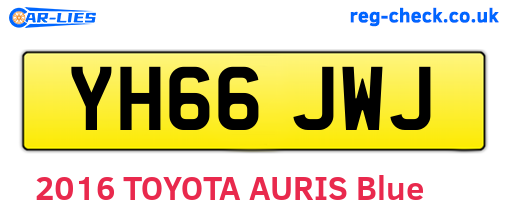 YH66JWJ are the vehicle registration plates.