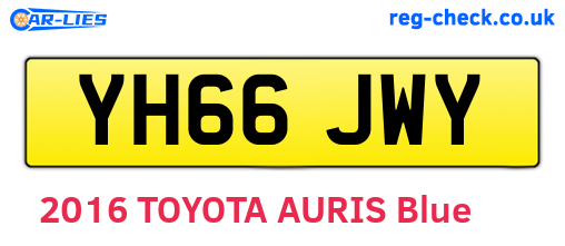 YH66JWY are the vehicle registration plates.
