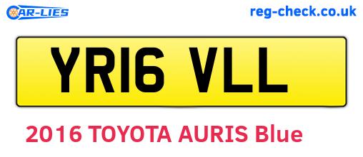 YR16VLL are the vehicle registration plates.