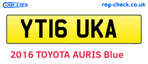 YT16UKA are the vehicle registration plates.