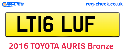 LT16LUF are the vehicle registration plates.