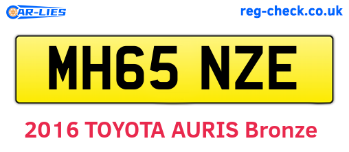 MH65NZE are the vehicle registration plates.