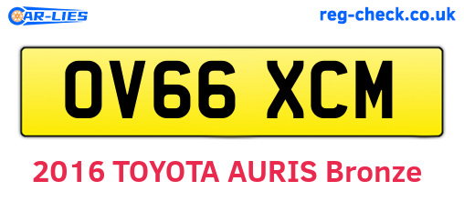 OV66XCM are the vehicle registration plates.