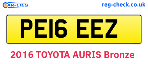 PE16EEZ are the vehicle registration plates.