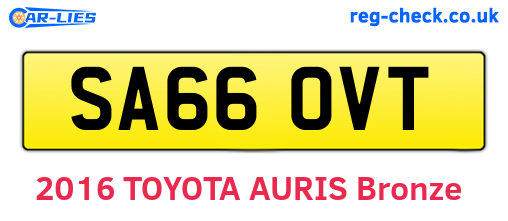 SA66OVT are the vehicle registration plates.