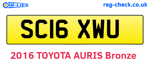 SC16XWU are the vehicle registration plates.