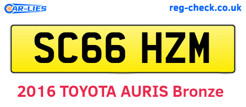 SC66HZM are the vehicle registration plates.