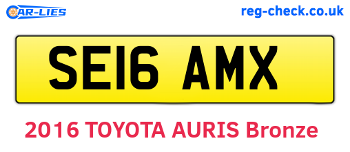 SE16AMX are the vehicle registration plates.