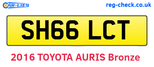 SH66LCT are the vehicle registration plates.