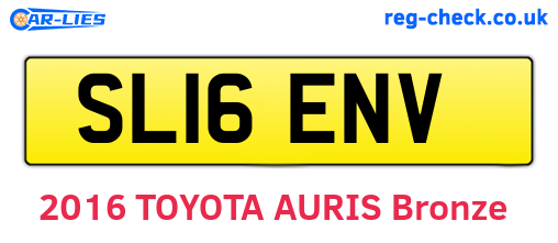 SL16ENV are the vehicle registration plates.