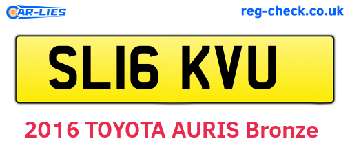 SL16KVU are the vehicle registration plates.