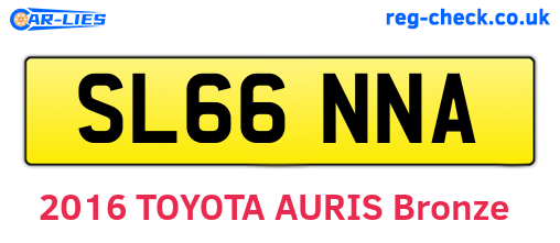 SL66NNA are the vehicle registration plates.