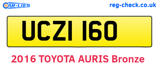 UCZ1160 are the vehicle registration plates.