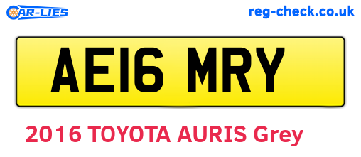 AE16MRY are the vehicle registration plates.