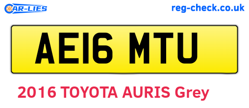 AE16MTU are the vehicle registration plates.