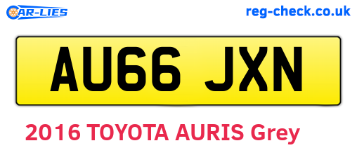 AU66JXN are the vehicle registration plates.