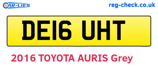 DE16UHT are the vehicle registration plates.