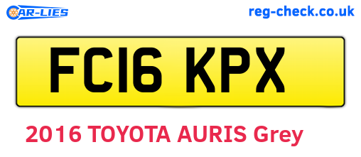 FC16KPX are the vehicle registration plates.
