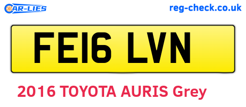 FE16LVN are the vehicle registration plates.