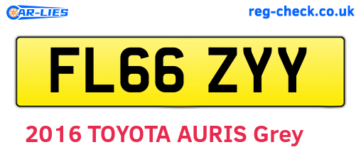FL66ZYY are the vehicle registration plates.