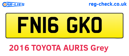 FN16GKO are the vehicle registration plates.