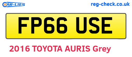 FP66USE are the vehicle registration plates.