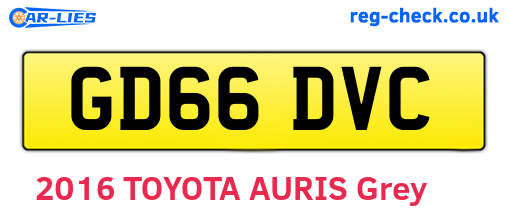 GD66DVC are the vehicle registration plates.