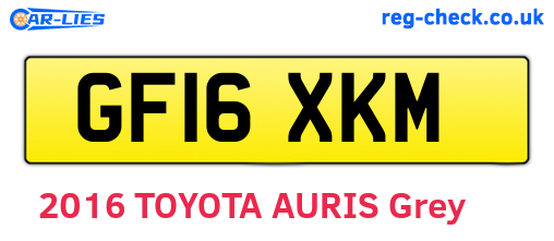 GF16XKM are the vehicle registration plates.