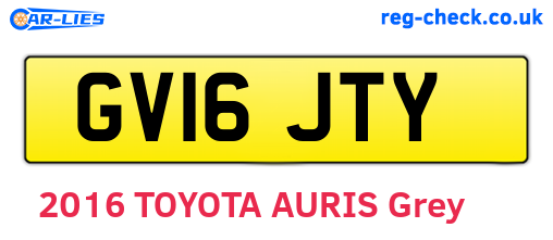 GV16JTY are the vehicle registration plates.