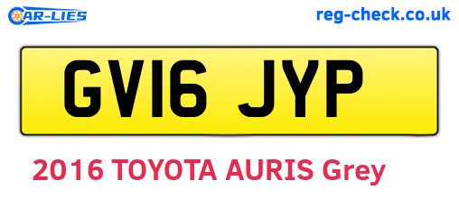 GV16JYP are the vehicle registration plates.