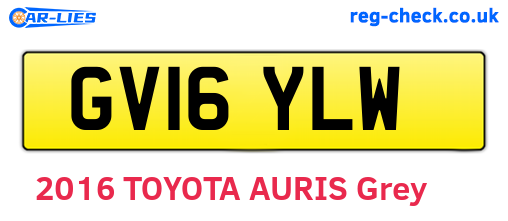 GV16YLW are the vehicle registration plates.